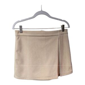 NWOT Altar’d State Faux Suede Skort. Tan. Size Large